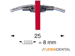 Винт дугообразный, 8мм., расширение 25мм., Lewa Dental, Германия