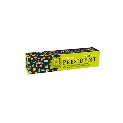 Паста зубная Juicy lime, 12+, 70г., PresiDENT, Италия