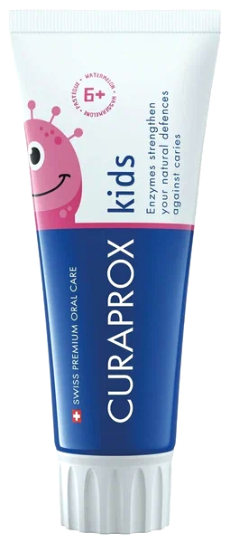 Паста зубная Kids 1450, 1450ppm, 6+, арбуз, 60мл., Curaprox, Швейцария