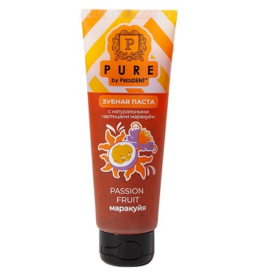 Паста зубная PURE, Маракуйя, 115г., PresiDENT, Италия