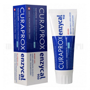 Паста зубная Enzycal, 950ppm, 6+, 75мл., Curaprox, Швейцария