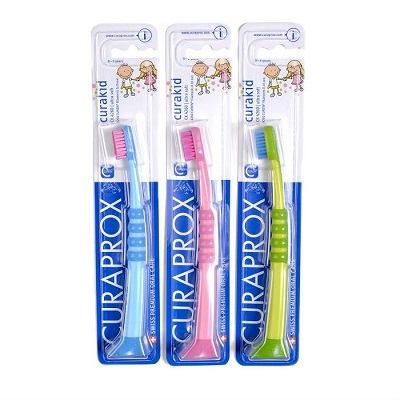 Щетка зубная CK 4260 Curakid, с гумированной ручкой, 0-4 лет, Curaprox, Швейцария